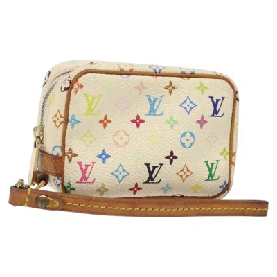 Pre-owned Louis Vuitton Wapity White Canvas Clutch Bag ()