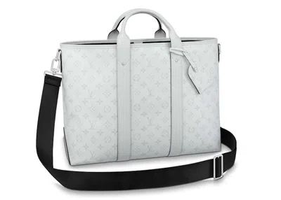 Pre-owned Louis Vuitton Weekend Tote Nm In Optic White