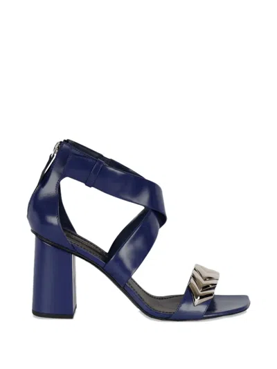 Pre-owned Louis Vuitton Westbound Block-heel Sandals In Blue