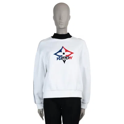 Pre-owned Louis Vuitton White Cotton 2024 Lv Snowflake Crewneck Sweater S