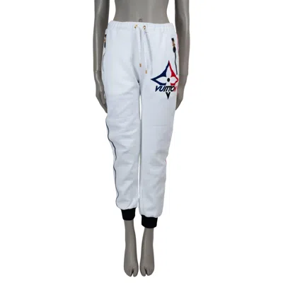 Pre-owned Louis Vuitton White Cotton 2024 Lv Snowflake Jogging Pants S