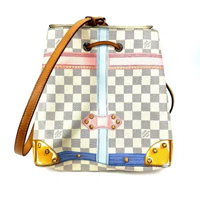 Pre-owned Louis Vuitton White Damier Azur Canvas Shoulder Bag ()