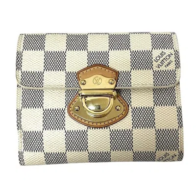 Pre-owned Louis Vuitton White Damier Azur Coin Purse/coin Case ()