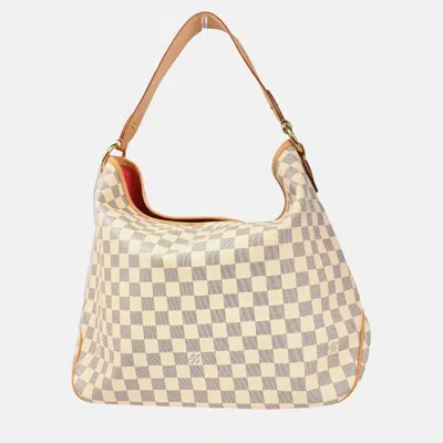 Pre-owned Louis Vuitton White Damier Azur Delightful Pm Tote