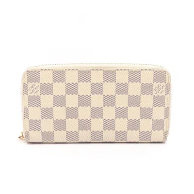 Pre-owned Louis Vuitton White Damier Azur Long Wallet (bi-fold) ()