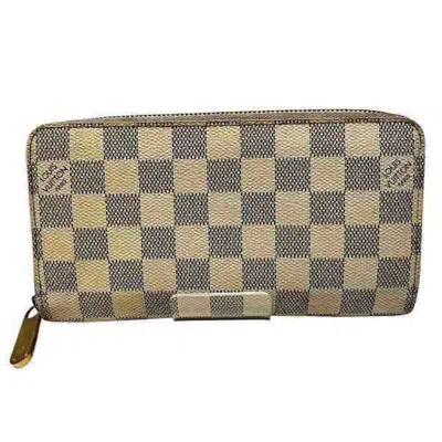 Pre-owned Louis Vuitton White Damier Azur Long Wallet (bi-fold) ()