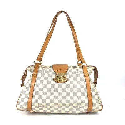 Pre-owned Louis Vuitton White Damier Azur Shoulder Bag Tote Bag ()