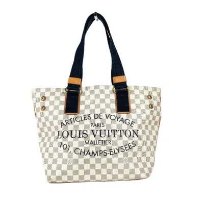 Pre-owned Louis Vuitton White Damier Azur Shoulder Bag Tote Bag ()