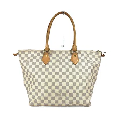 Pre-owned Louis Vuitton White Damier Azur Shoulder Bag Tote Bag ()