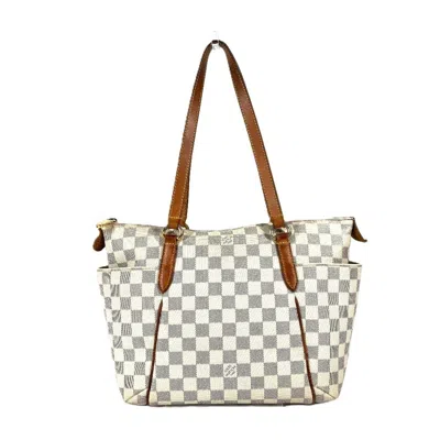 Pre-owned Louis Vuitton White Damier Azur Shoulder Bag Tote Bag ()