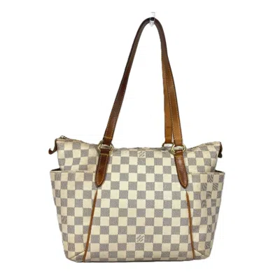 Pre-owned Louis Vuitton White Damier Azur Shoulder Bag Tote Bag ()