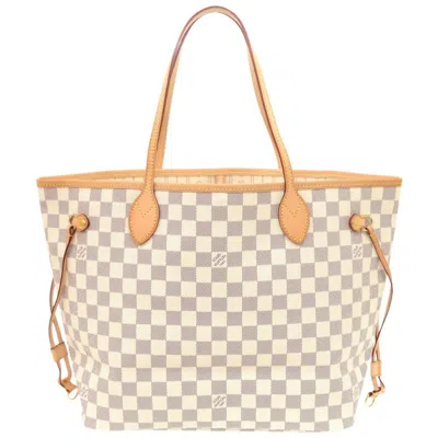 Pre-owned Louis Vuitton White Damier Azur Tote Bag ()