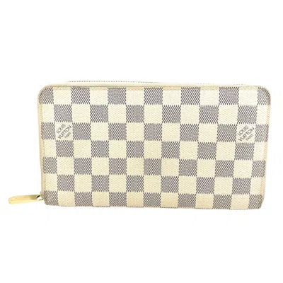 Pre-owned Louis Vuitton White Damier Canvas Long Wallet (bi-fold) ()