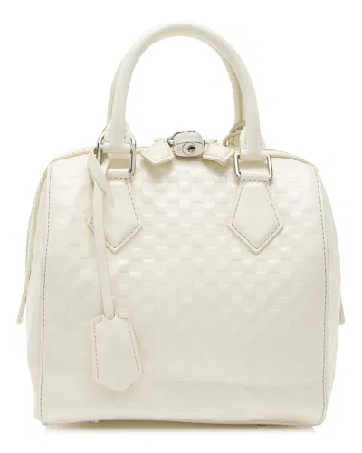 Pre-owned Louis Vuitton White Damier Facette Limited Edition Speedy Cube Pm (authentic  Pre-loved)