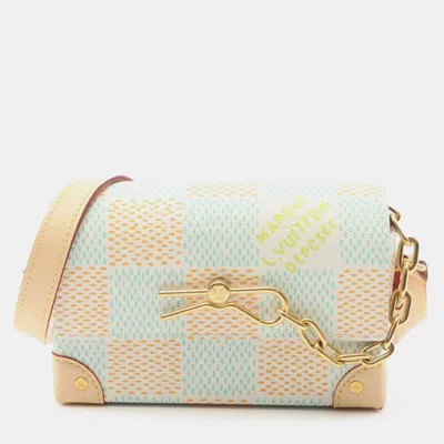 Pre-owned Louis Vuitton White Damier Heritage Steamer Wearable Wallet