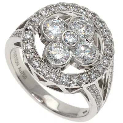 Pre-owned Louis Vuitton White Gold (18k) Band Ring ()