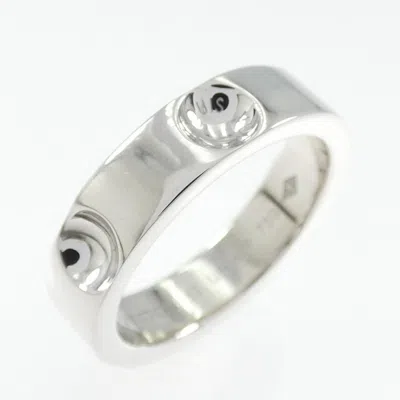 Pre-owned Louis Vuitton White Gold (18k) Band Ring ()