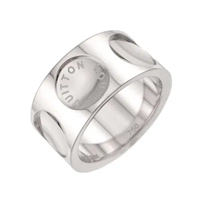 Pre-owned Louis Vuitton White Gold (18k) Band Ring ()