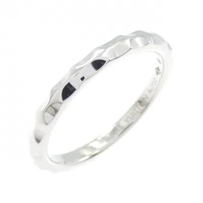 Pre-owned Louis Vuitton White Gold (18k) Band Ring ()
