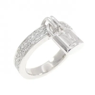 Pre-owned Louis Vuitton White Gold (18k) Band Ring ()