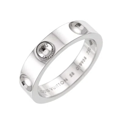 Pre-owned Louis Vuitton White Gold (18k) Band Ring ()