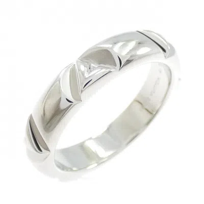 Pre-owned Louis Vuitton White Gold (18k) Band Ring ()