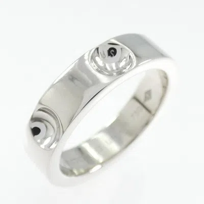 Pre-owned Louis Vuitton White Gold (18k) Band Ring ()