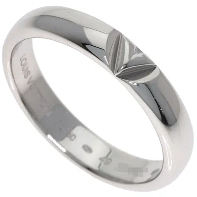 Pre-owned Louis Vuitton White Gold (18k) Band Ring ()