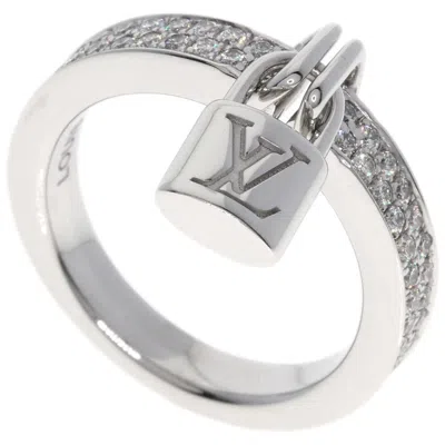 Pre-owned Louis Vuitton White Gold (18k) Band Ring ()