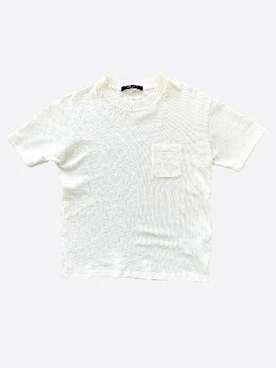 Pre-owned Louis Vuitton White Half Damier Pocket T-shirt
