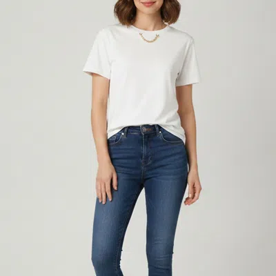 Pre-owned Louis Vuitton White Jersey Short Sleeve Crewneck T-shirt S