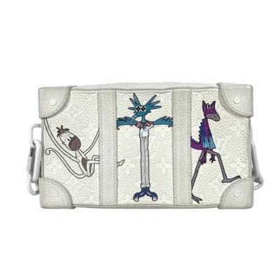 Pre-owned Louis Vuitton White Leather Clutch Bag Shoulder Bag ()