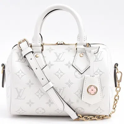 Pre-owned Louis Vuitton White Leather Handbag Shoulder Bag ()