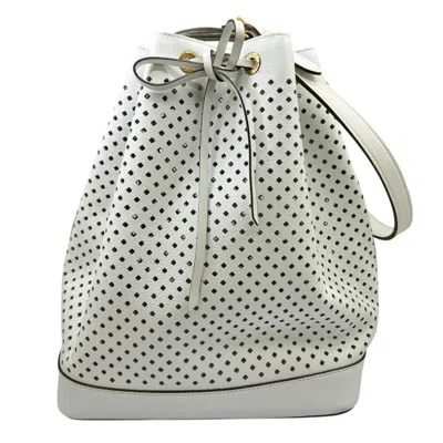 Pre-owned Louis Vuitton White Leather Handbag Shoulder Bag ()