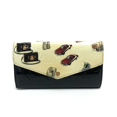 Pre-owned Louis Vuitton White Leather Long Wallet (bi-fold) ()