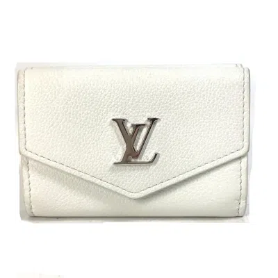 Pre-owned Louis Vuitton White Leather Wallet (tri-fold) ()