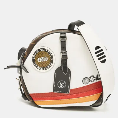 Pre-owned Louis Vuitton White Monogram Canvas Lv Airline Boite Chapeau Souple Mm Bag