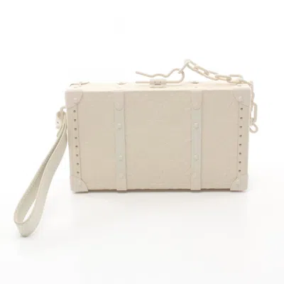 Pre-owned Louis Vuitton White Monogram Clutch Bag ()