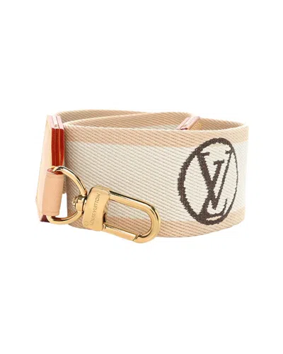 Pre-owned Louis Vuitton White Monogram Coated Canvas Vibe Lv Shoulder Strap (authentic  Pre-loved)