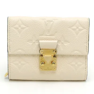 Pre-owned Louis Vuitton White Monogram Empreinte Wallet (tri-fold) ()
