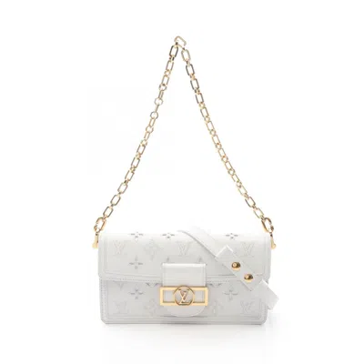 Pre-owned Louis Vuitton White Monogram Leather Shoulder Bag ()