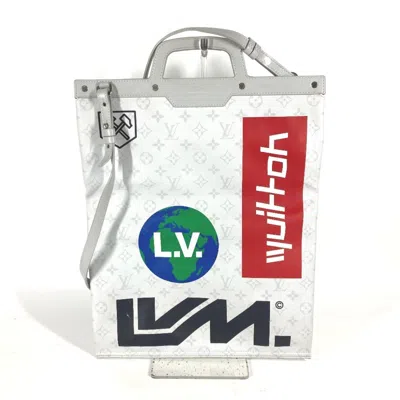 Pre-owned Louis Vuitton White Monogram Shoulder Bag Tote Bag ()
