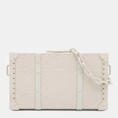 Pre-owned Louis Vuitton Trunk White Monogram Taurillon Wallet