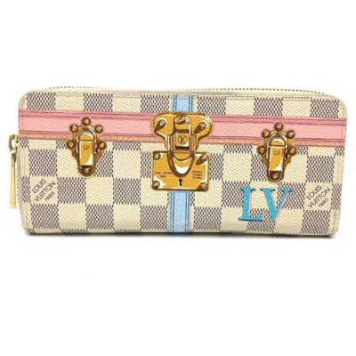 Pre-owned Louis Vuitton White Other Long Wallet (bi-fold) ()