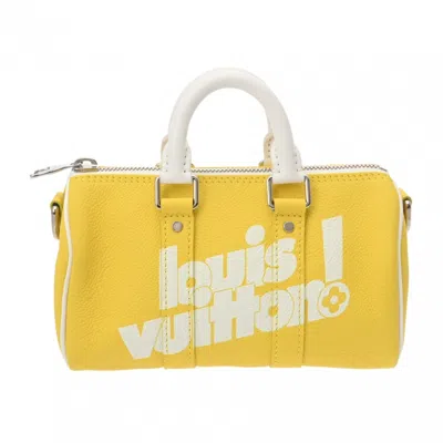 Pre-owned Louis Vuitton White Yellow Leather Shoulder Bag () In White, Yellow