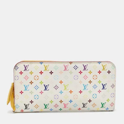 Pre-owned Louis Vuitton White/multicolor Monogram Canvas Insolite Wallet