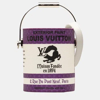Pre-owned Louis Vuitton White/purple Monogram Paint Can