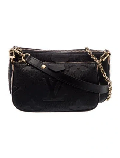 Pre-owned Louis Vuitton Wild At Heart Empreinte Multi Pochette Accessoires In Black