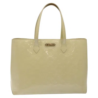 Pre-owned Louis Vuitton Wilshire Beige Patent Leather Tote Bag () In Sand
