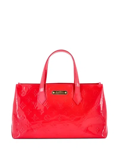 Pre-owned Louis Vuitton Wilshire Handbag Monogram Vernis Pm Tote Bag In Pink